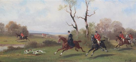 Rudolf Stone (19th century), Hunting scenes 5.25 x 11.5in.